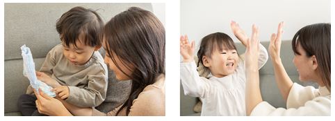 一緒におうちで過ごす時間を利用した&ldquo;らくらくトイレ習慣&rdquo;の様子